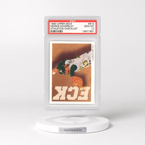 1993 Upper Deck #814 Dennis Eckersley - Athletics Checklist (PSA 10 GEM MINT)