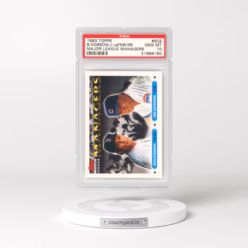 1993 Topps #502 B.Hobson/J.LeFebvre - Major League Managers (PSA 10 GEM MINT)