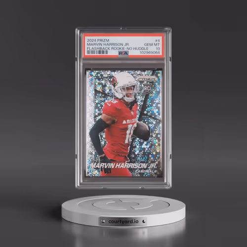 2024 Panini Prizm Prizm Flashback Rookie #4 Marvin Harrison Jr. - No Huddle (PSA 10 GEM MINT)
