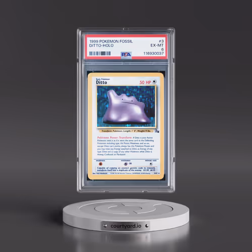 1999 Pokémon Fossil #3 Ditto - Holo (PSA 6 EX-MT)