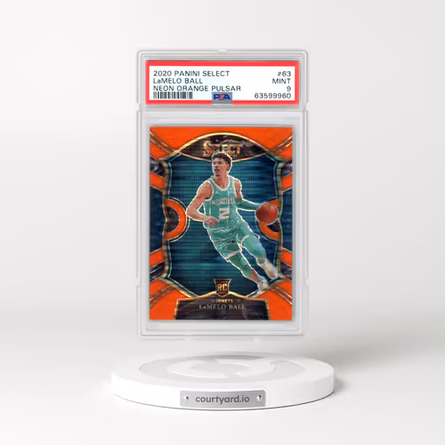 2020 Panini Select #63 LaMelo Ball - Neon Orange Pulsar (PSA 9 MINT)