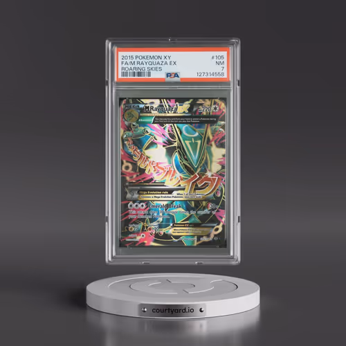 2015 Pokémon XY Roaring Skies #105 M Rayquaza EX - Holo Full Art (PSA 7 NM)