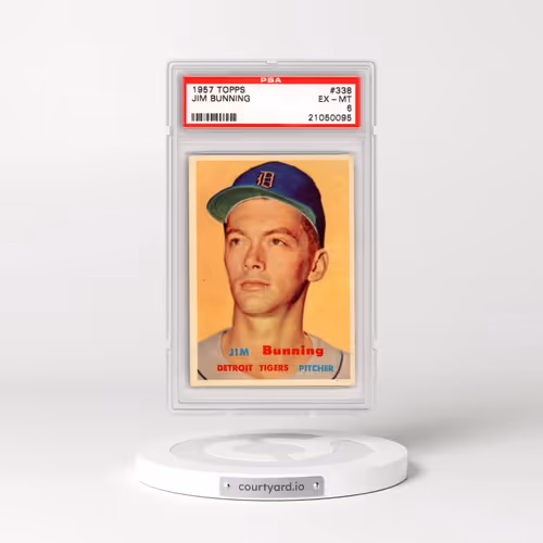 1957 Topps #338 Jim Bunning (PSA 6 EX-MT)