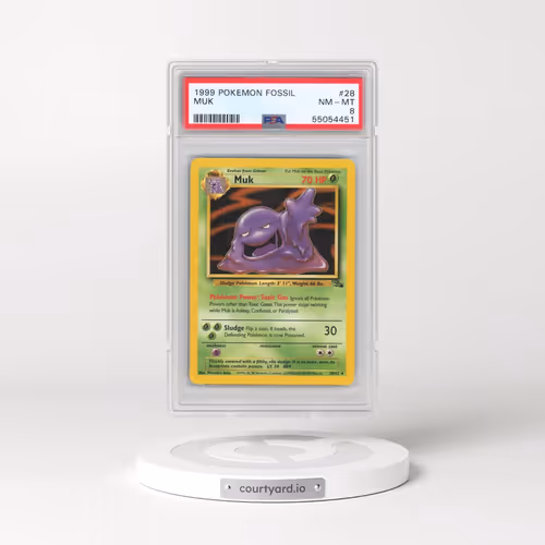 1999 Pokémon Fossil #28 Muk (PSA 8 NM-MT)