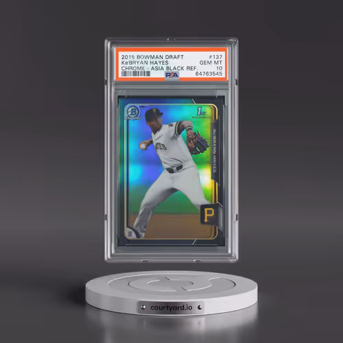 2015 Bowman Draft #137 KE'Bryan Hayes - Chrome-Asia Black Refractor (PSA 10 GEM MINT)