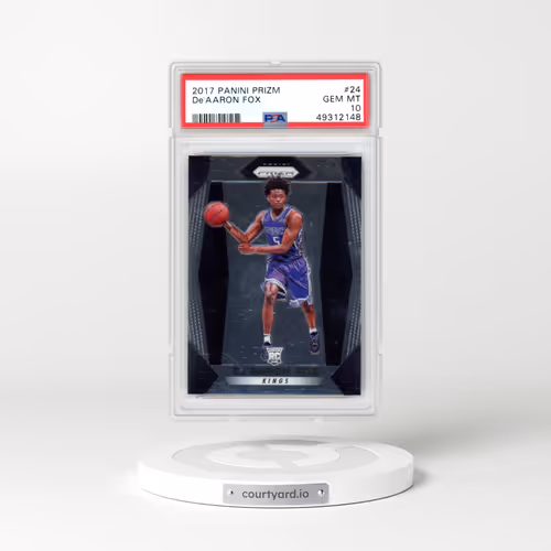2017 Panini Prizm #24 DE'Aaron Fox (PSA 10 GEM MINT)