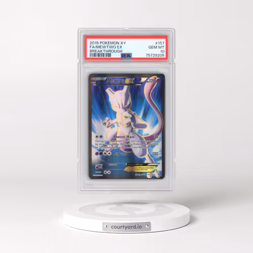 2015 Pokémon XY Breakthrough #157 Mewtwo EX - Holo Full Art (PSA 10 GEM MINT)