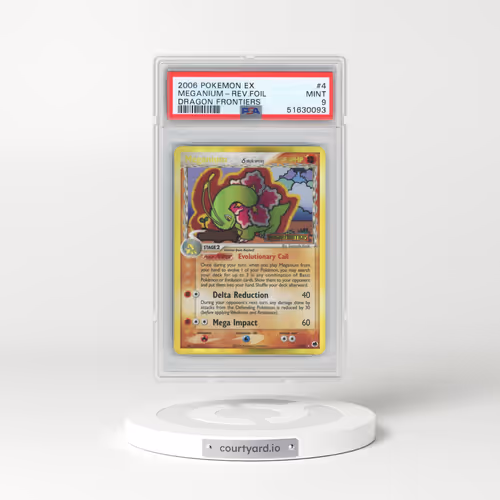 2006 Pokémon EX Dragon Frontiers #4 Meganium - Reverse Foil (PSA 9 MINT)