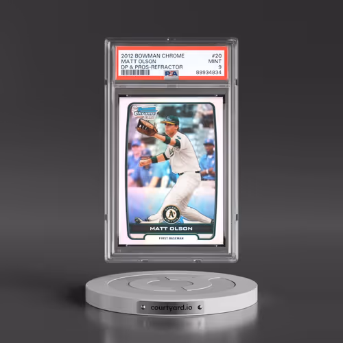 2012 Bowman Chrome Draft Picks & Prospects #20 Matt Olson - Refractor (PSA 9 MINT)