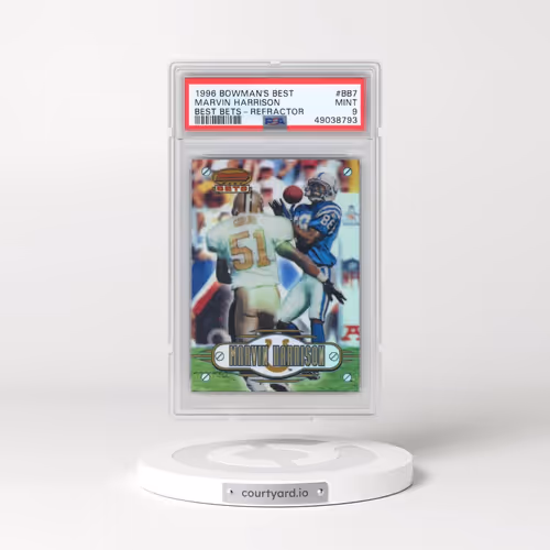 1996 Bowman's Best Best Bets #BB7 Marvin Harrison - Refractor (PSA 9 MINT)