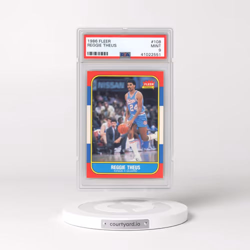 1986 Fleer #108 Reggie Theus (PSA 9 MINT)