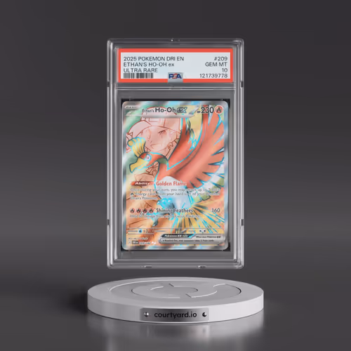2025 Pokémon Dri EN-Destined Rivals #209 Ethan's HO-Oh EX - Holo Ultra Rare (PSA 10 GEM MINT)