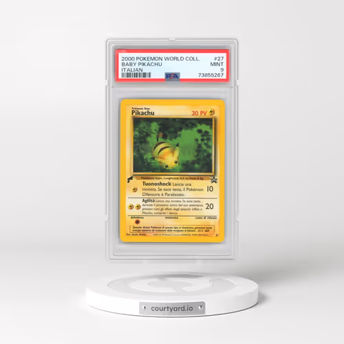2000 Pokémon Pikachu World #27 Baby Pikachu (PSA 9 MINT)