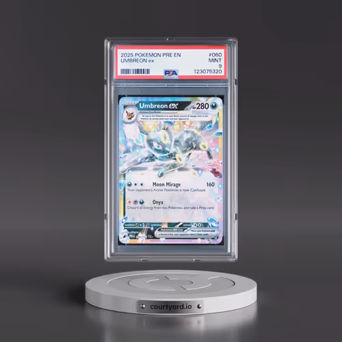 2025 Pokémon Pre EN-Prismatic Evolutions #060 Umbreon EX - Holo (PSA 9 MINT)