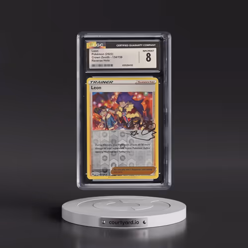 2023 Crown Zenith #134/159 Leon - Reverse Holo (CGC 8 NM-MT)
