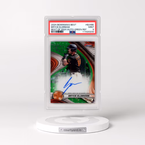 2024 Bowman's Best Best of 2024 Autographs #B24BE Bryce Eldridge - Green Refractor (PSA 9 MINT)