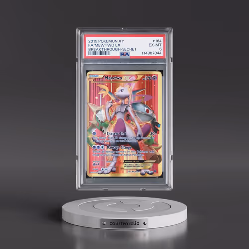 2015 Pokémon XY Breakthrough #164 Mewtwo EX - Holo Full Art Secret (PSA 6 EX-MT)