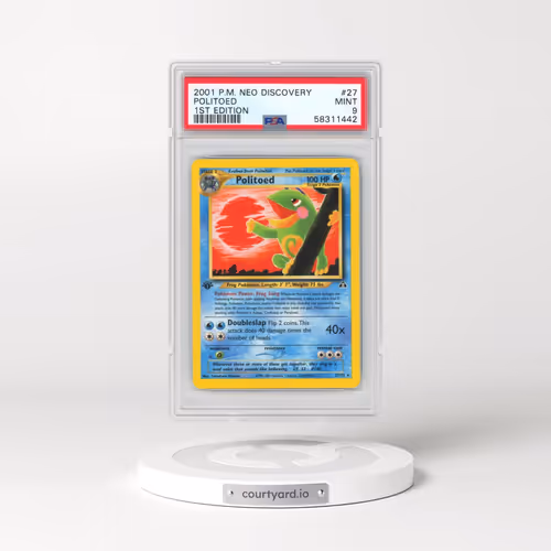 2001 Pokémon Neo Discovery #27 Politoed - 1st Edition (PSA 9 MINT)