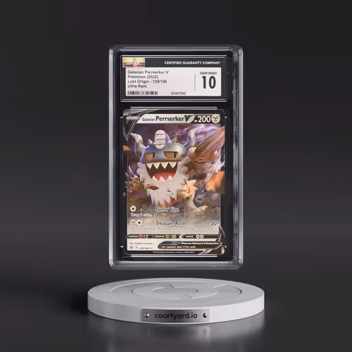 2022 Lost Origin #129/196 Galarian Perrserker V - Holo (CGC 10 GEM MINT)