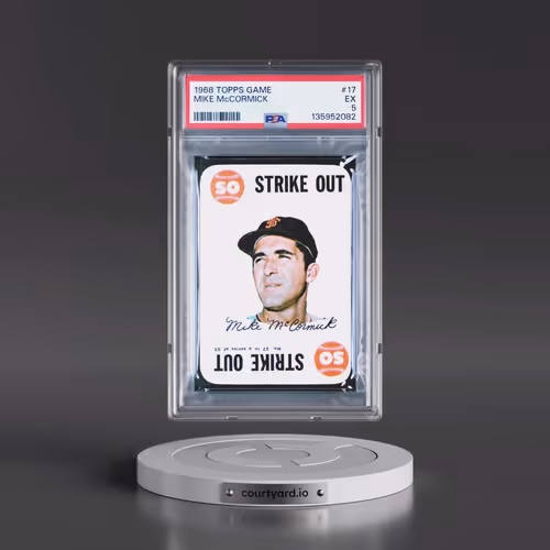 1968 Topps Game #17 Mike McCormick (PSA 5 EX)