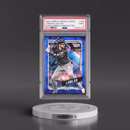 2024 Topps Chrome Cosmic #105 Jordan Lawlar - Purple Nebula Refractor (PSA 9 MINT)