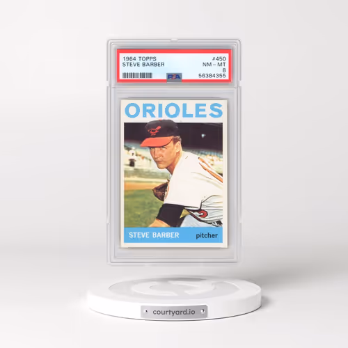 1964 Topps #450 Steve Barber (PSA 8 NM-MT)
