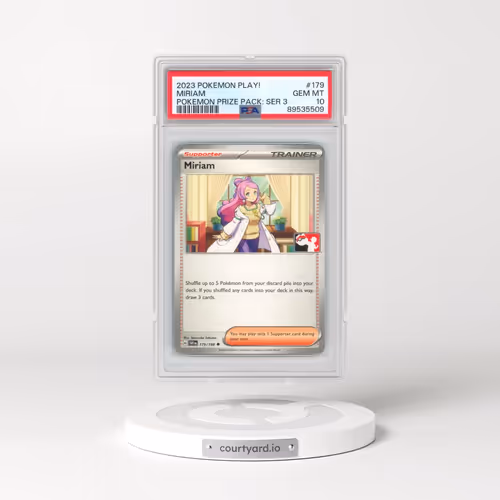 2023 Pokémon Play! Pokemon Prize Pack: Series 3 #179 Miriam (PSA 10 GEM MINT)