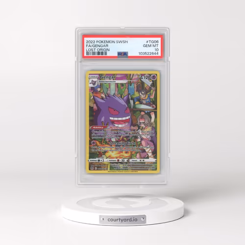 2022 Pokémon Sword & Shield Lost Origin #TG06 Gengar - Full Art (PSA 10 GEM MINT)