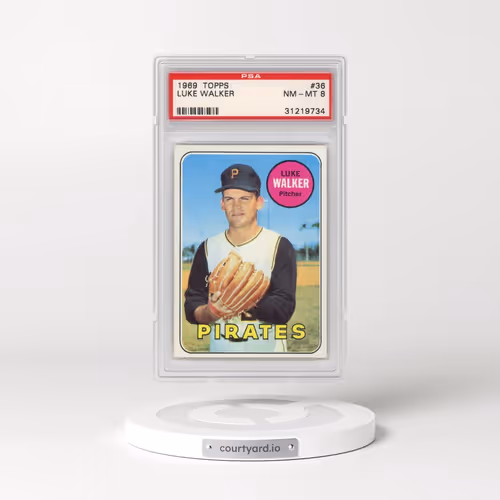 1969 Topps #36 Luke Walker (PSA 8 NM-MT)