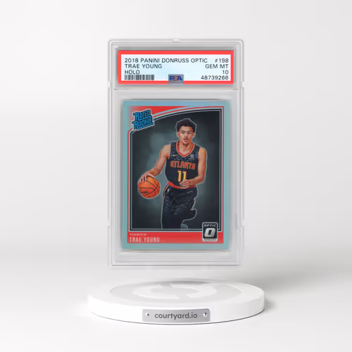 2018 Panini Donruss Optic #198 Trae Young - Holo (PSA 10 GEM MINT)