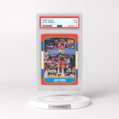 1986 Fleer #102 Jack Sikma (PSA 7 NM)
