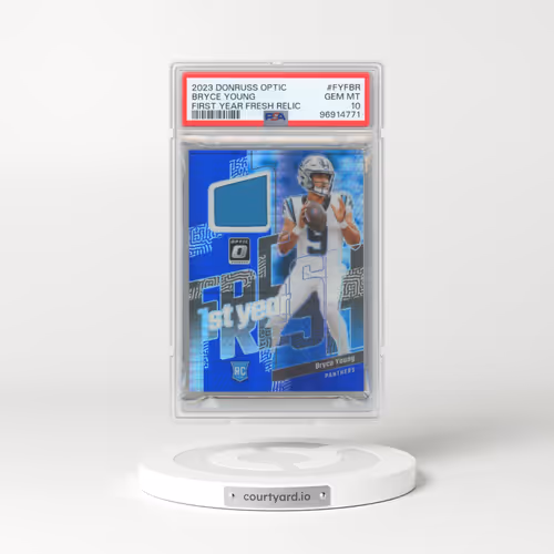 2023 Panini Donruss Optic First Year Fresh Relics #FYFBR Bryce Young (PSA 10 GEM MINT)