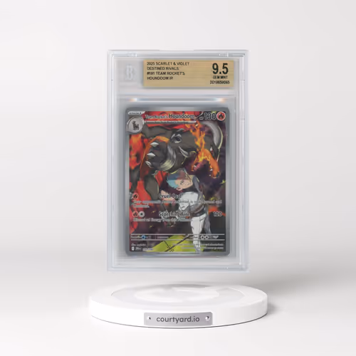 2025 Pokémon Dri EN-Destined Rivals #191 Team Rocket's Houndoom - Illustration Rare (BGS 9.5 GEM MIN