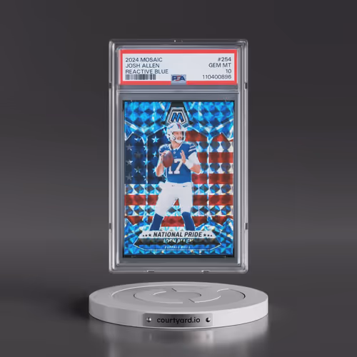 2024 Panini Mosaic #254 Josh Allen - Reactive Blue (PSA 10 GEM MINT)