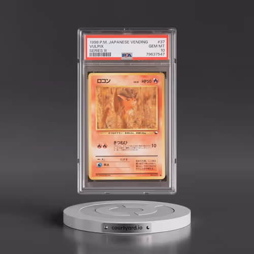 1998 Pokémon Vending #37 Vulpix - Series III (PSA 10 GEM MINT)