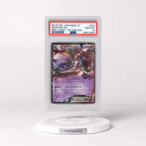 2015 Pokémon XY Red Flash #027 Mewtwo EX - 1st Edition Holo (PSA 10 GEM MINT)