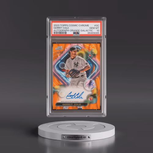 2023 Topps Cosmic Chrome Cosmic Chrome Autograph #GC Gerrit Cole - Orange Galactic (PSA 10 GEM MINT)