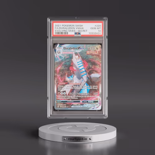 2021 Pokémon Sword & Shield Evolving Skies #220 Duraludon Vmax - Full Art Secret (PSA 10 GEM MINT)