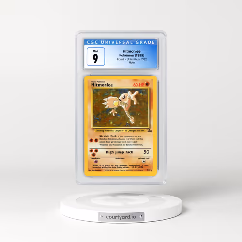 1999 Fossil #7/62 Hitmonlee - Galaxy Star Holo (CGC 9 MINT)