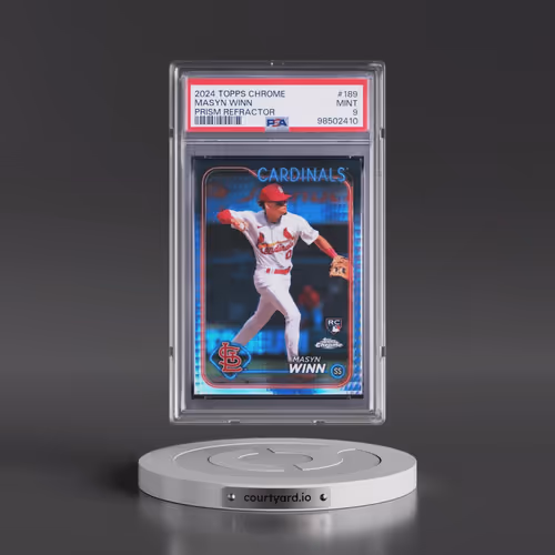 2024 Topps Chrome #189 Masyn Winn - Prism Refractor (PSA 9 MINT)