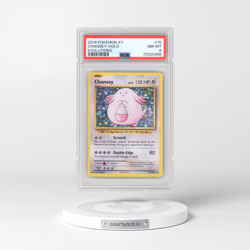 2016 Pokémon XY Evolutions #70 Chansey - Holo (PSA 8 NM-MT)