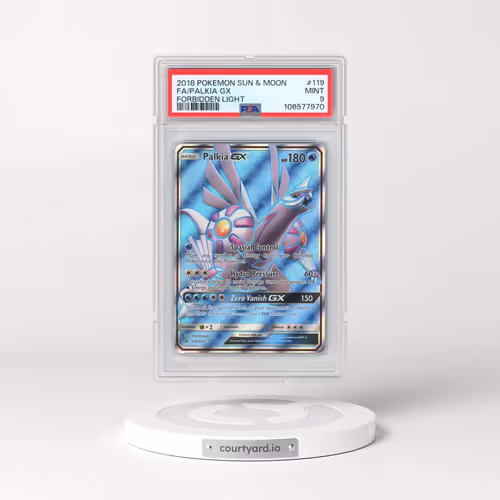 2018 Pokémon Sun & Moon Forbidden Light #119 Palkia GX - Holo Full Art (PSA 9 MINT)
