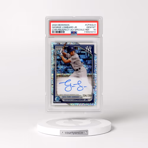 2024 Bowman Chrome Prospect Autographs #CPAGLO George Lombard Jr. - Speckle Refractor (PSA 10 GEM MI