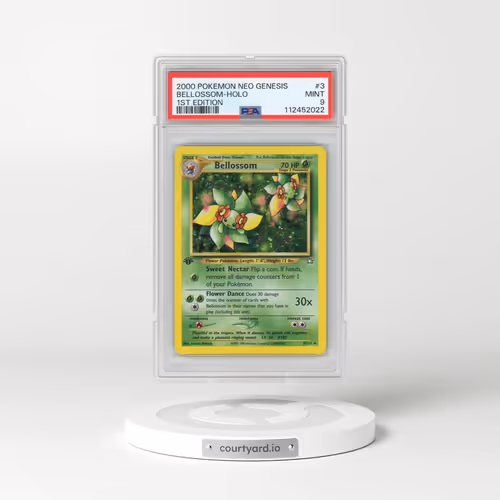 2000 Pokémon Neo Genesis #3 Bellossom - 1st Edition Holo (PSA 9 MINT)