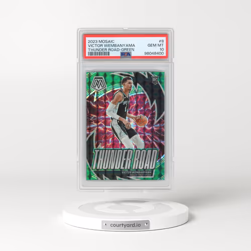 2023 Panini Mosaic Thunder Road #8 Victor Wembanyama - Green (PSA 10 GEM MINT)