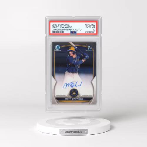 2023 Bowman Chrome Prospect Autographs #CPAMW Matthew Wood (PSA 10 GEM MINT)
