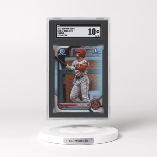 2022 Bowman Draft #BDC-18 Zach Neto - Chrome Refractor (SGC 10 GEM MINT)