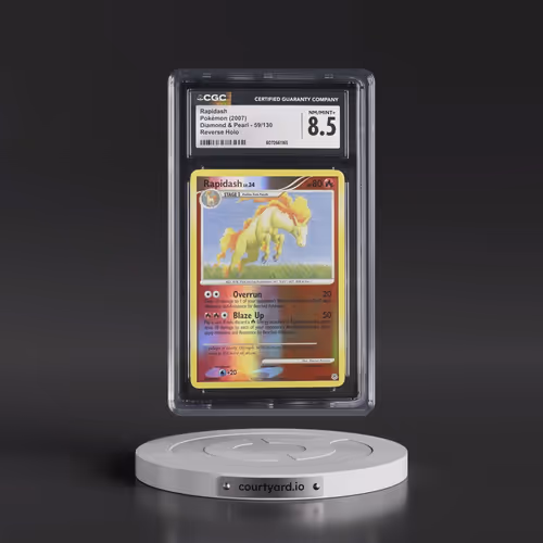 2007 Diamond & Pearl #59/130 Rapidash - Reverse Holo (CGC 8.5 NM-MT+)