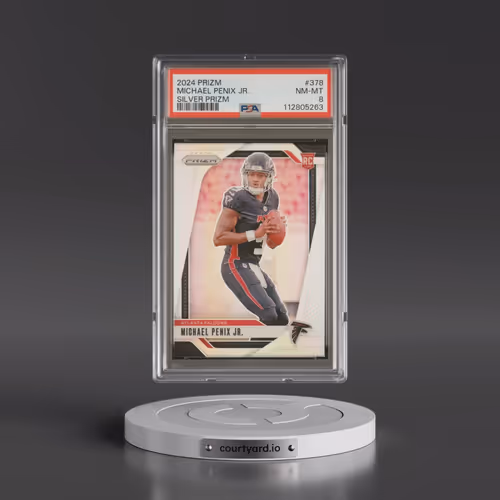 2024 Panini Prizm #378 Michael Penix Jr. - Silver Prizm (PSA 8 NM-MT)