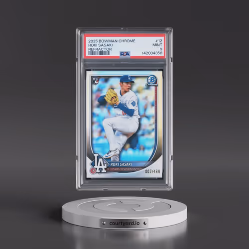 2025 Bowman Chrome #12 Roki Sasaki - Refractor (PSA 9 MINT)